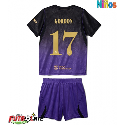 Camiseta Barcelona Anthony Gordon #17 Visitante Equipación para niños 2026-27 manga corta (+ pantalones cortos)